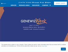 Tablet Screenshot of genewiz.com